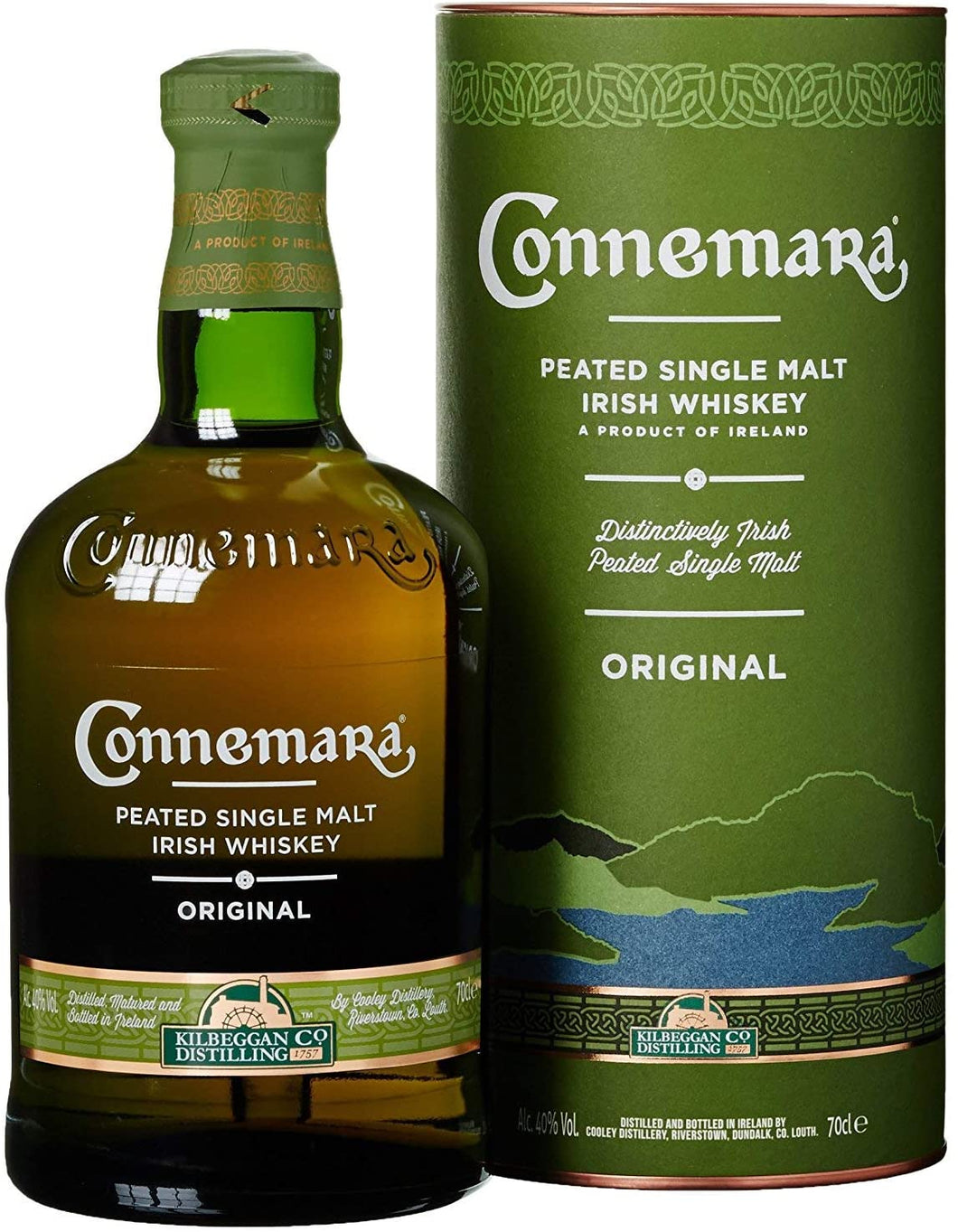 Les5CAVES - Connemara Original Peated Single Malt Whiskey Irlandais, Single Malt Tourbé 70CL