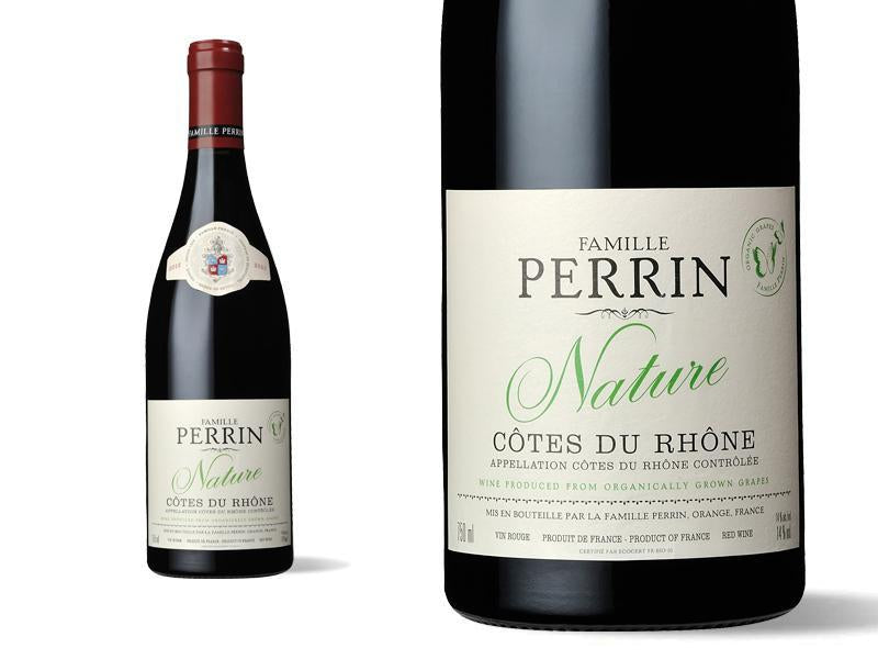 Les5CAVES - Vin AOC Côtes du Rhône Famille Perrin Nature Bio Rouge 2016 75cl - Vallée du Rhône, Cépages Grenache