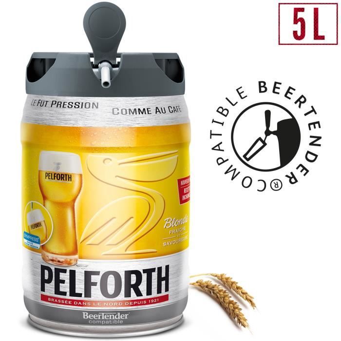 Pelforth - Pack de 3 Fûts 5L - Bière Pelforth Blonde 5,8° - Compatible  Tireuse BeerTender, Utilisable sans Machine à Bière - Coffret Bières  Pression à Domicile : : Epicerie