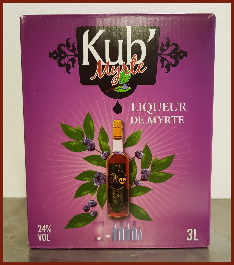 Liqueur Limoncello en Kubi myrte rouge 24° 3 litres